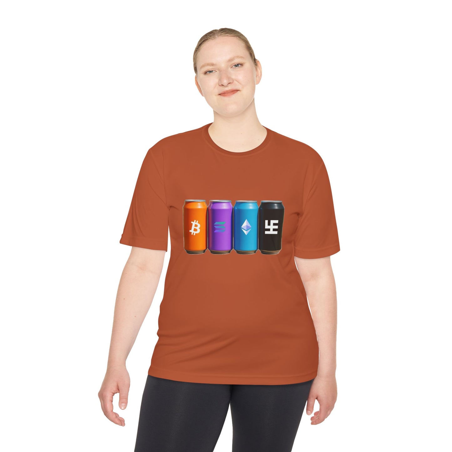 Swasticoin/Crypto Cans Unisex Moisture Wicking Tee, Perfect for Gamers, Crypto Enthusiasts, Gift for Tech Lovers, Casual Wear, Sports Shirt
