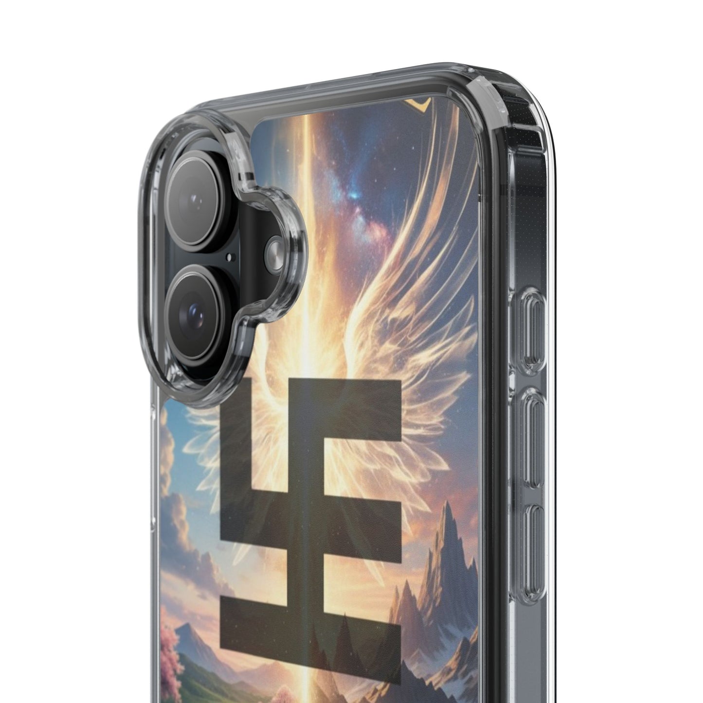 Swasticoin Peaceful Clear Phone Cases, Phone Accessories, Minimalist Design, Nature Lover Gifts, Transparent Phone Cover, Unique Art Case