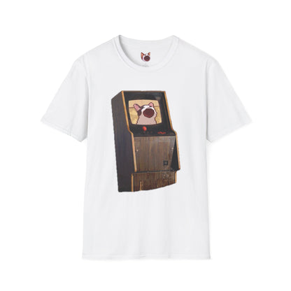 POPCAT Retro Arcade Unisex T-Shirt, Gamer Tee, Vintage Gaming Shirt, Gift for Gamers, Casual Wear