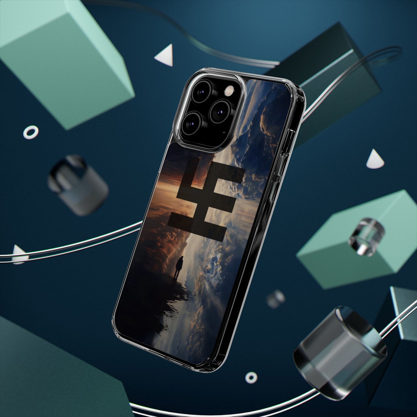 Swasticoin Nature-Themed Clear Phone Case, Unique Phone Cover with Scenic Design, Eco-Friendly Protection, Gift for Travelers, Custom Phone Accessory