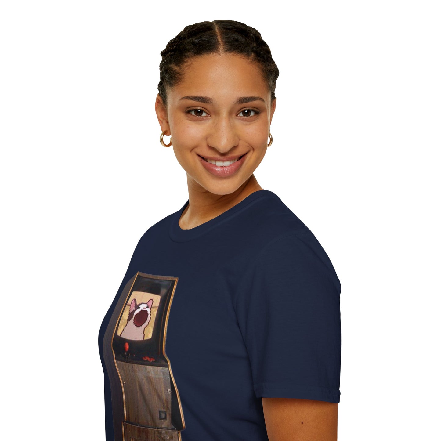 POPCAT Retro Arcade Unisex T-Shirt, Gamer Tee, Vintage Gaming Shirt, Gift for Gamers, Casual Wear