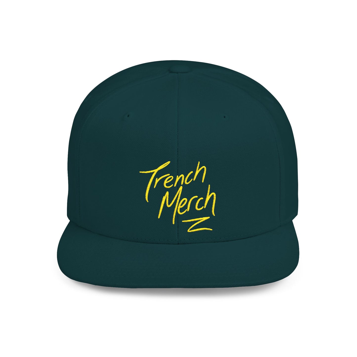 Trench Merch Trendy Flat Bill Snapback Hat, Cool Streetwear Cap for Casual Outings, Outdoor Events, Festivals, Unique Gift for Hip-Hop Fans