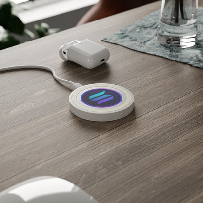 Solana Sleek Wireless Charging Pad for Modern Tech Lovers, Fast Charger, Desk Accessory, Birthday Gift, Minimalist Decor, Eco-Friendly Charging