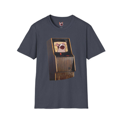 POPCAT Retro Arcade Unisex T-Shirt, Gamer Tee, Vintage Gaming Shirt, Gift for Gamers, Casual Wear