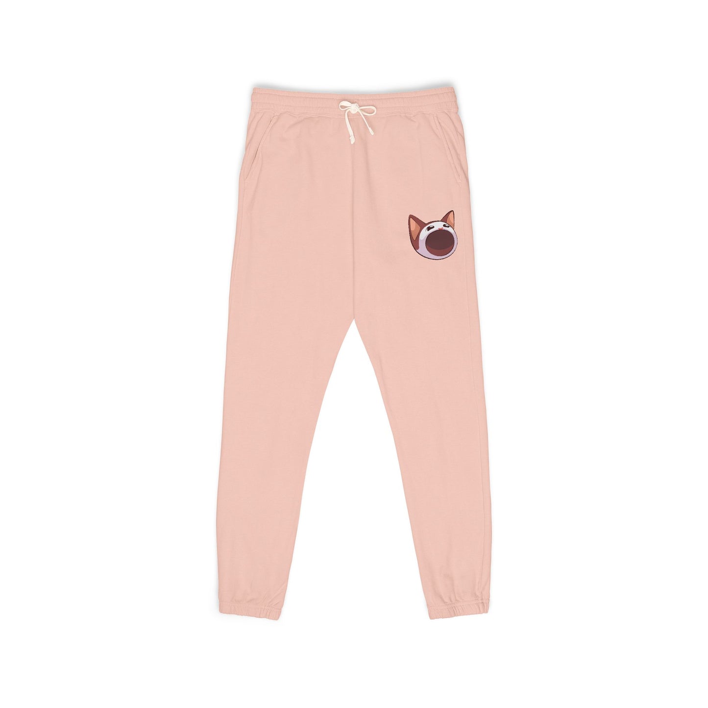 POPCAT Cozy Fleece Sweatpants, Comfortable Lounge Pants, Gift for Cat Lovers, Relaxing Home Wear, Unisex Joggers