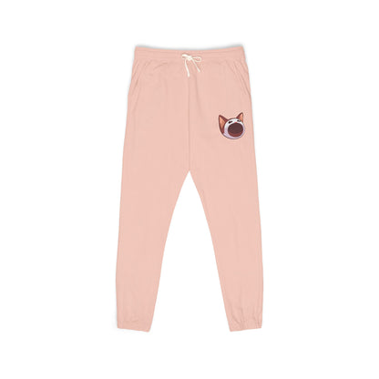 POPCAT Cozy Fleece Sweatpants, Comfortable Lounge Pants, Gift for Cat Lovers, Relaxing Home Wear, Unisex Joggers