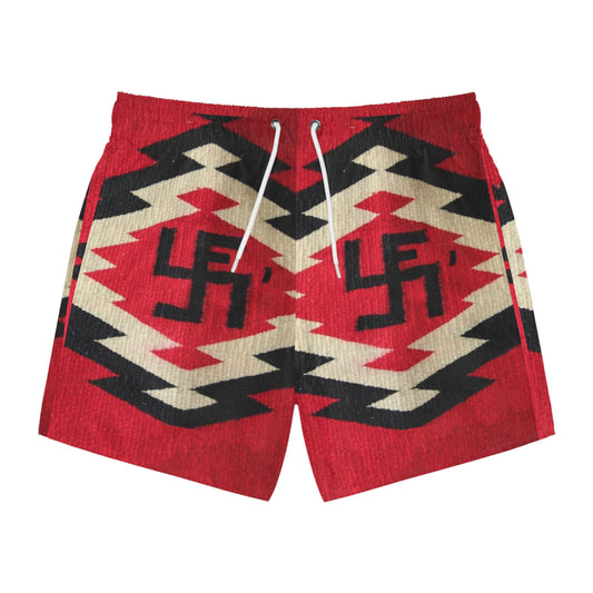Yei Vibrant Tribal Swim Trunks, Summer Beachwear, Poolside Style, Vacation Essentials, Men's Swimwear