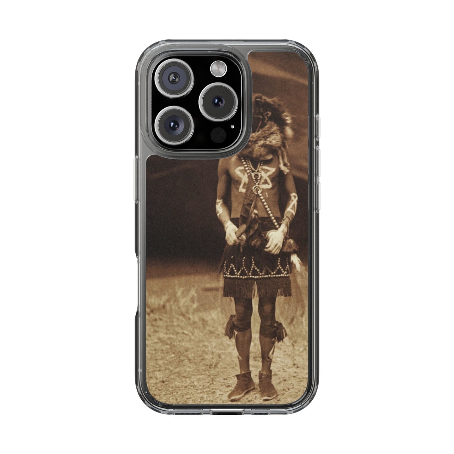 Vintage Spirit Animal Clear Phone Case, Eco-Friendly Cell Phone Cover, Unique Gift for Nature Lovers, Boho Style Mobile Accessory, [...]