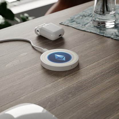 Elegant Ethereum Wireless Charging Pad, Modern Tech Accessory, Gift for Tech Lovers, Minimalist Design, Office Decor, Birthday Gift