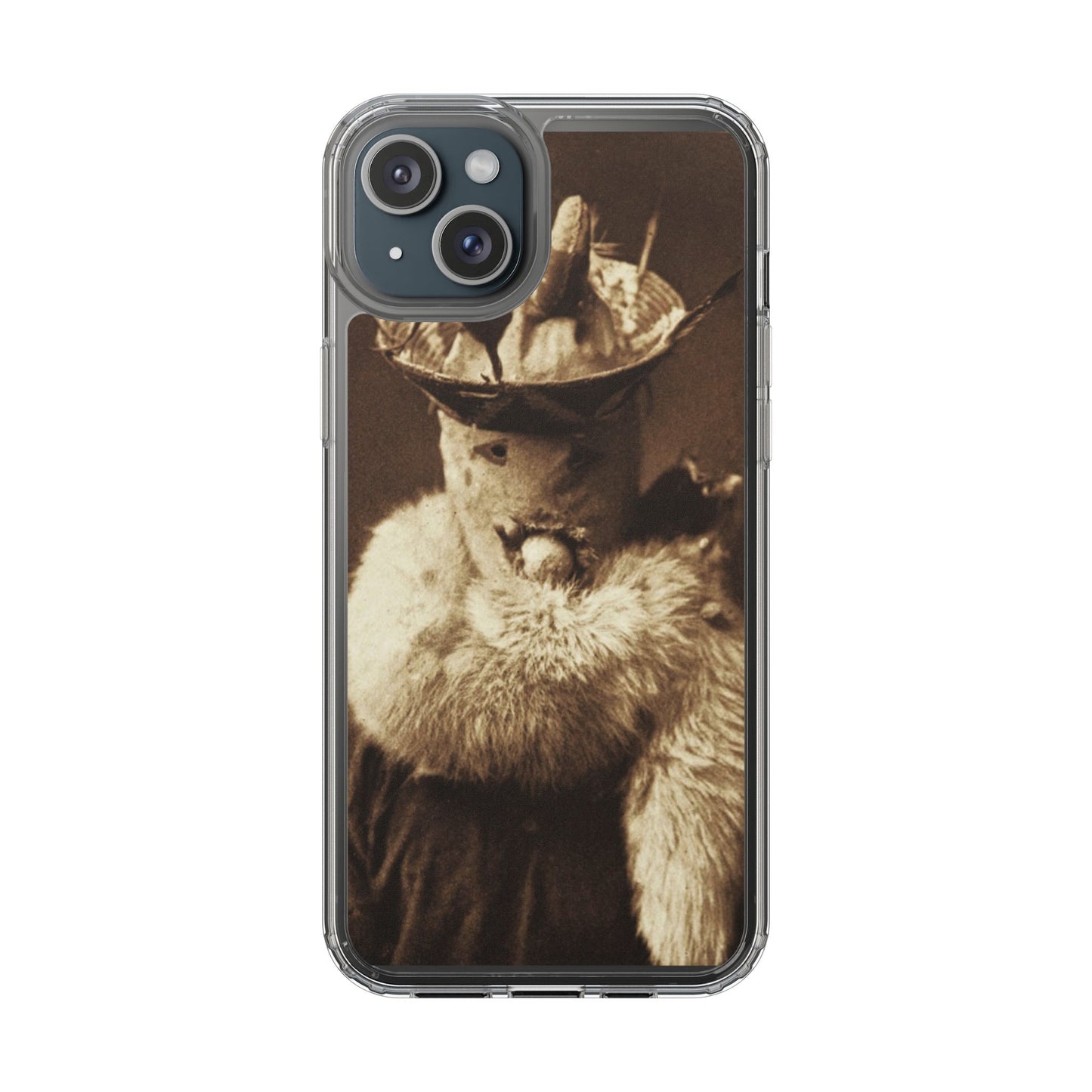 Yei Vintage Cat Photography Phone Case, Clear Cases, Unique Gift for Cat Lovers, Phone Accessory, Stylish Tech Gear, Animal Art