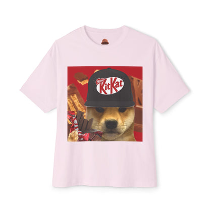 KitKat WIF Unisex Oversized Boxy Tee, Funny Dog Shirt, Food Lover Gift, Pet Lover Casual Tee, Cute Graphic Tee, Humor T-Shirt