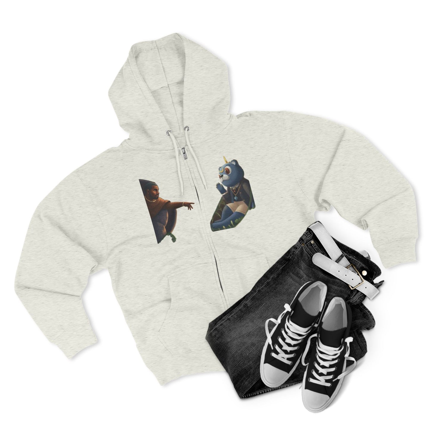 4NBT Unisex Graphic Zip Hoodie with Unique Designs, Cozy Casual Wear, Perfect Gift for Friends, Streetwear Essentials, Unisex Fashion Item