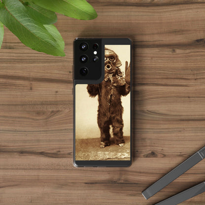 Yei Vintage Monster Clear Phone Case, Unique Phone Cover, Halloween Gift, Retro Style Case, Fun Accessories