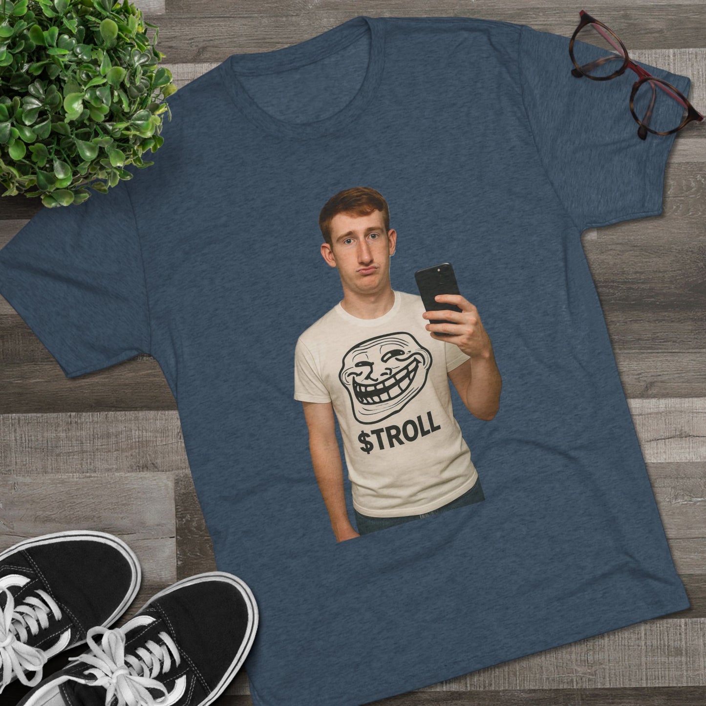 TROLL Unisex Tri-Blend Crew Tee | Funny Tee | Casual Wear | Gift for Friends | Trendy Shirt | Meme Apparel