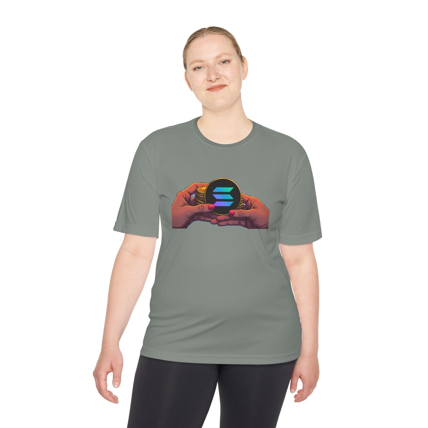 Unisex Moisture Wicking Tee featuring SOLANA & YZY designs, Perfect for Athletes, Casual Wear, Fitness Goals, Everyday Use, Sports Events