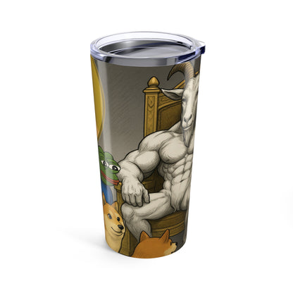 Funny Meme Tumbler 20oz, Goat, Dog, Penguin and Pepe Designs, Perfect for Gifts, Humor Lovers, Daily Use, Collectibles