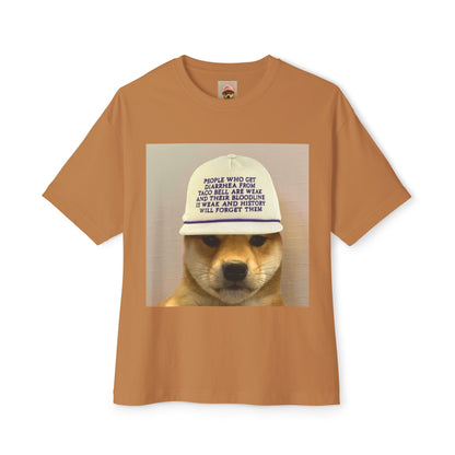 WIF Humorous Dog-Themed Oversized Tee, Casual Graphic Shirt, Gift for Pet Lovers, Funny T-Shirt, Unisex Boxy Tee