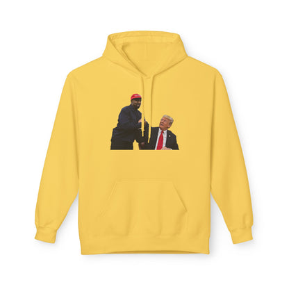 Ye & DJT Funny Political Fleece Hoodie, Unisex Softstyle Hoodie, Gift for Political Humor, Casual Wear, Election Day Apparel, Meme Clothing