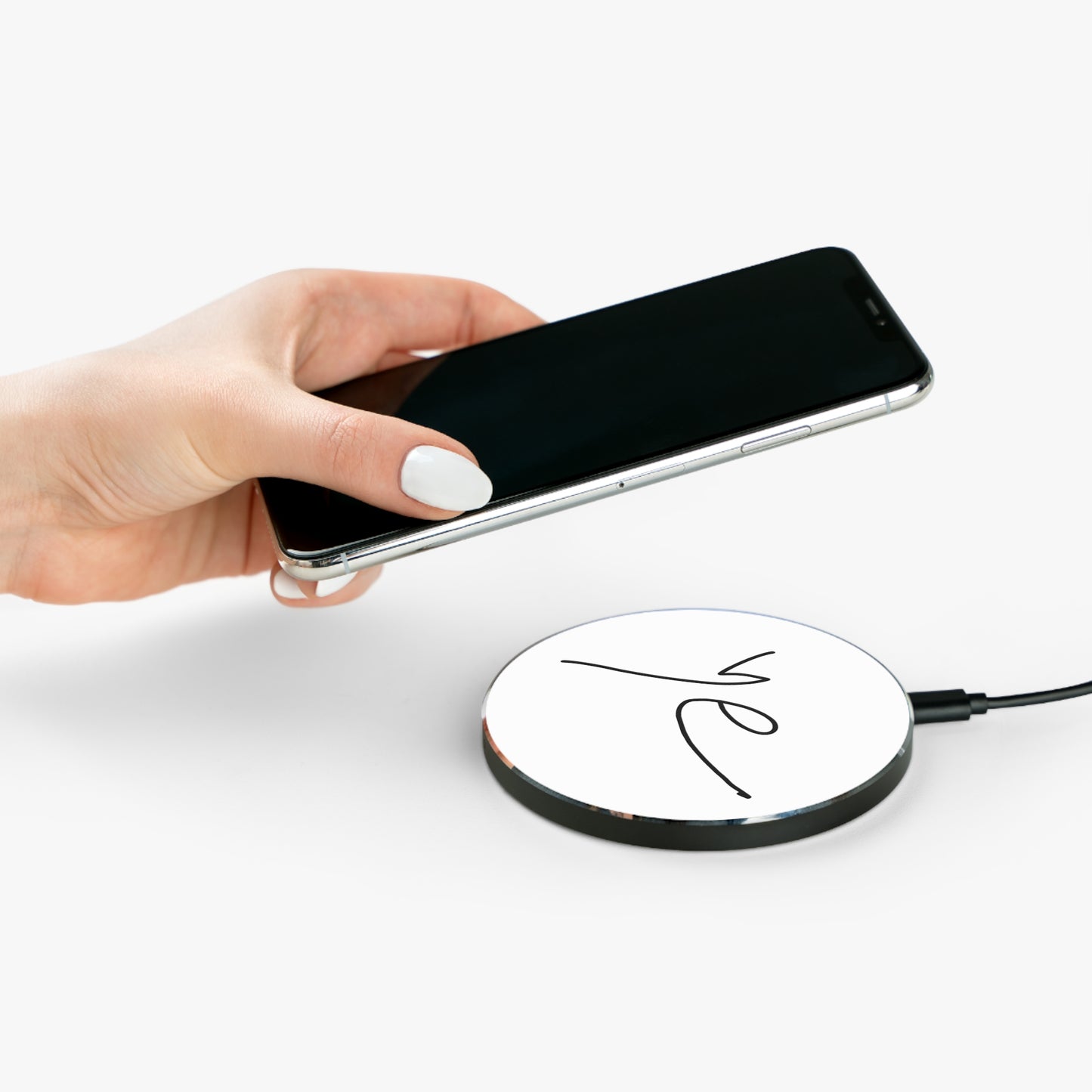 Ye 7BN Minimalist Wireless Charger with Handwritten Design, Modern Charging Pad for Home & Office, Unique Tech Gift, Desktop Accessory, [...]