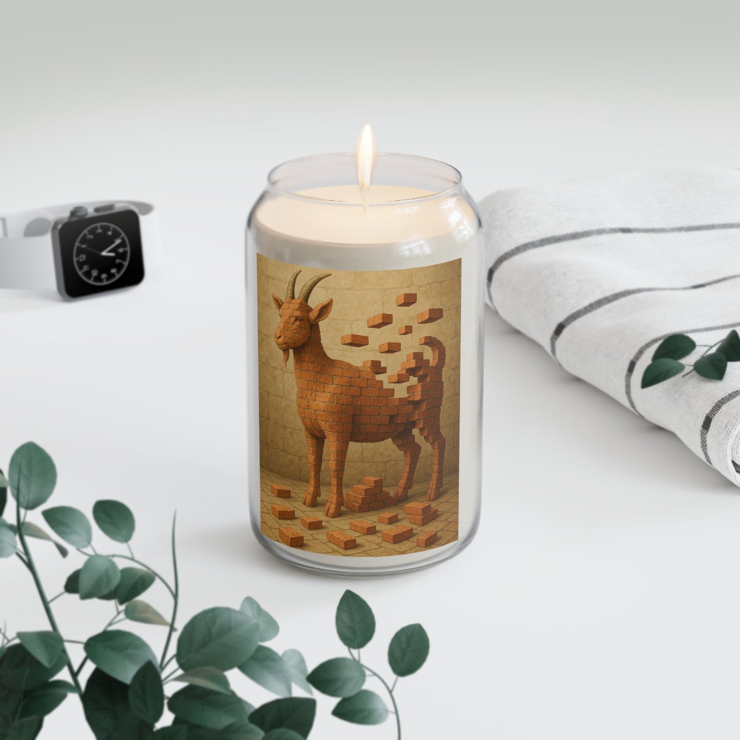 Bricked Goat Scented Candle: Relaxing Home Decor, Meditation, Gift for Her, Aromatherapy, Cozy Vibes