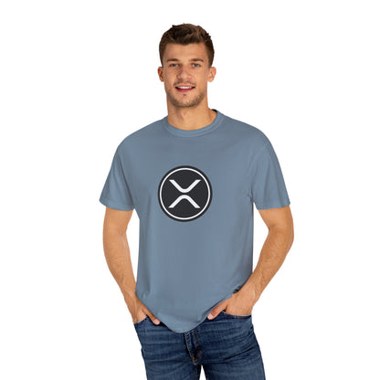 XRP Unisex Garment-Dyed T-Shirt with Minimalist Logo, Stylish Casual Wear, Perfect for Gifts, Everyday Comfort, Cool Streetwear