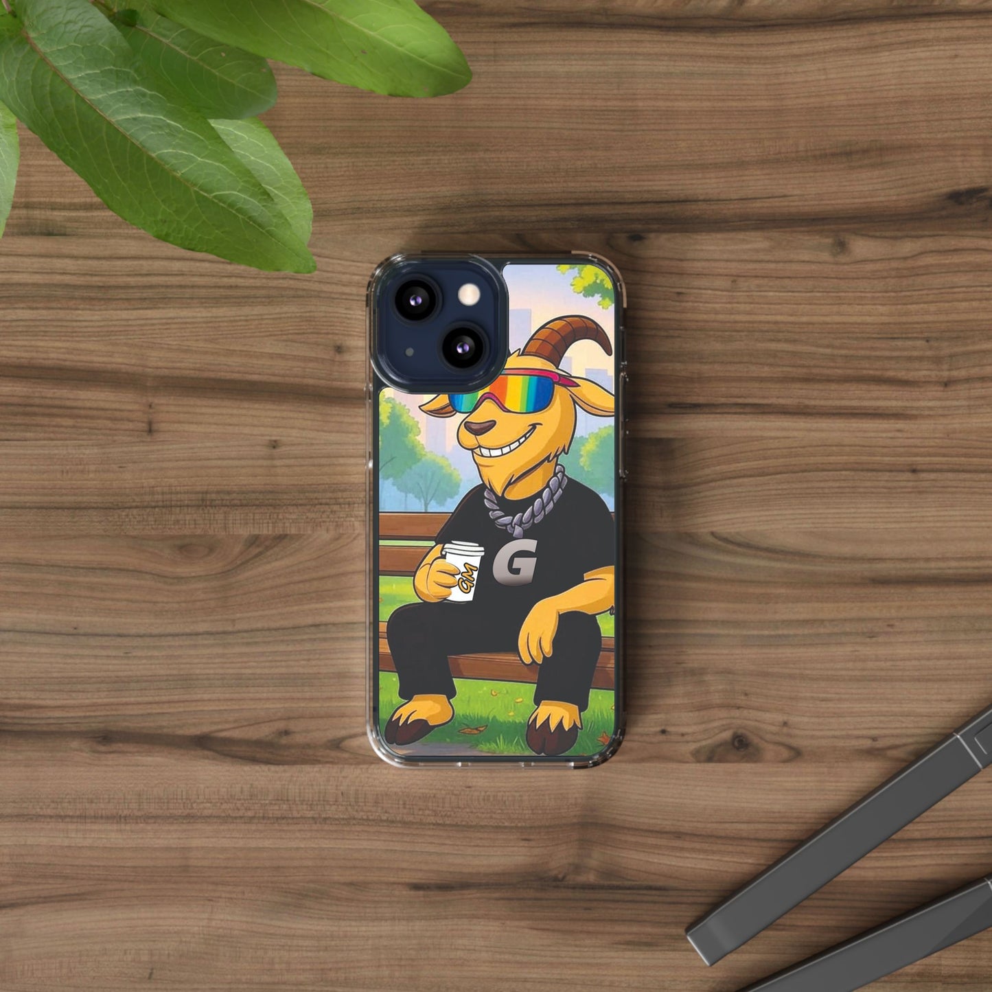 Vibrant Goat Clear Phone Case, Fun Smartphone Cover, Animal Lover Gift, Stylish Tech Accessory, Unique Phone Protection