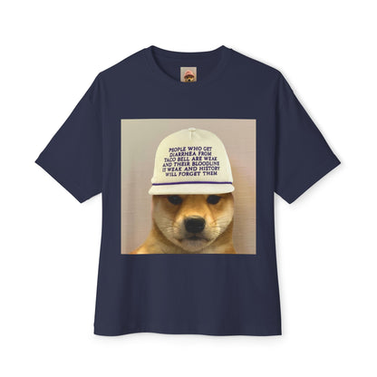 WIF Humorous Dog-Themed Oversized Tee, Casual Graphic Shirt, Gift for Pet Lovers, Funny T-Shirt, Unisex Boxy Tee