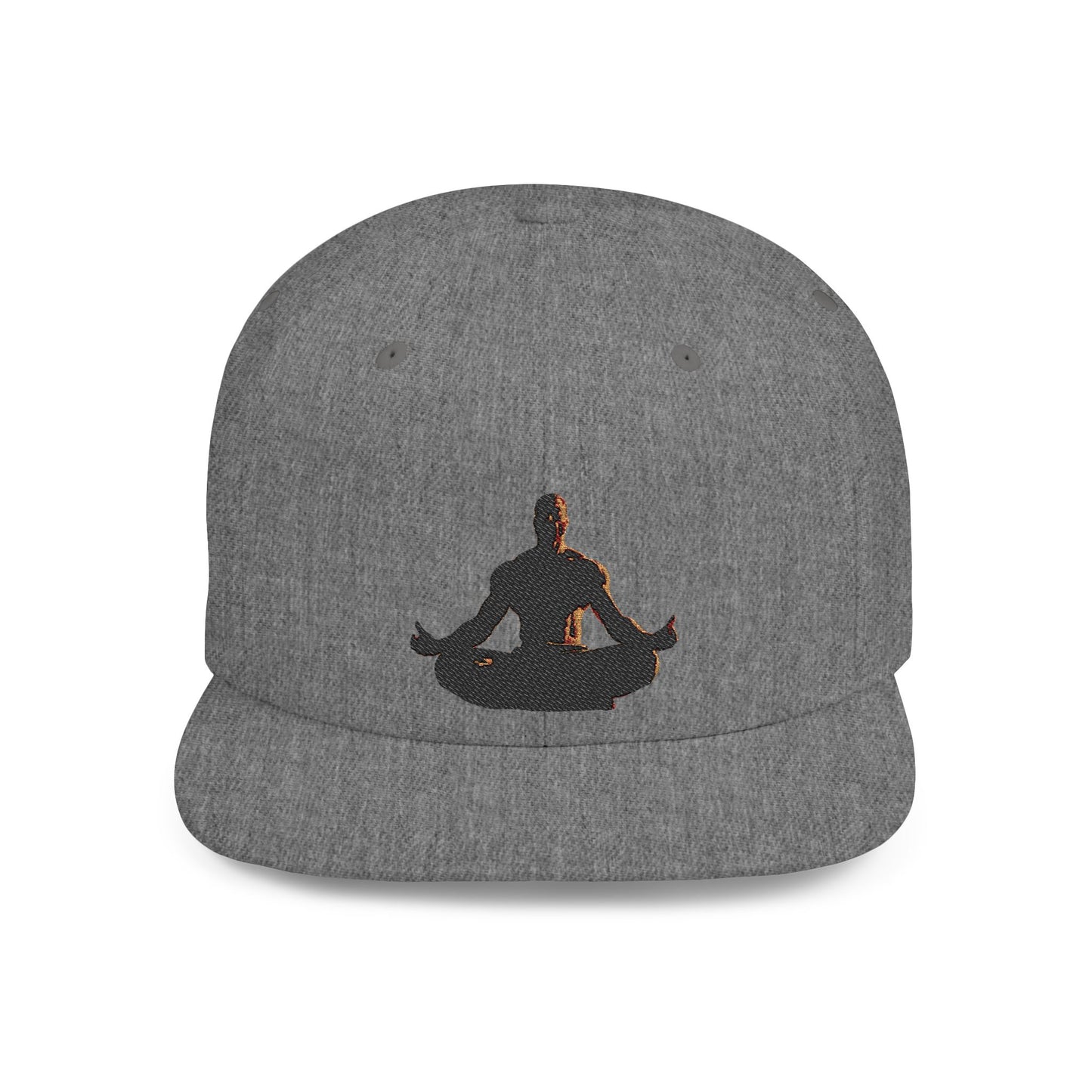GIGA Zen Meditation Flat Bill Snapback Hat, Mindfulness Cap, Yoga Headwear, Gift for Him/Her, Casual Everyday Wear, Stylish Accessory