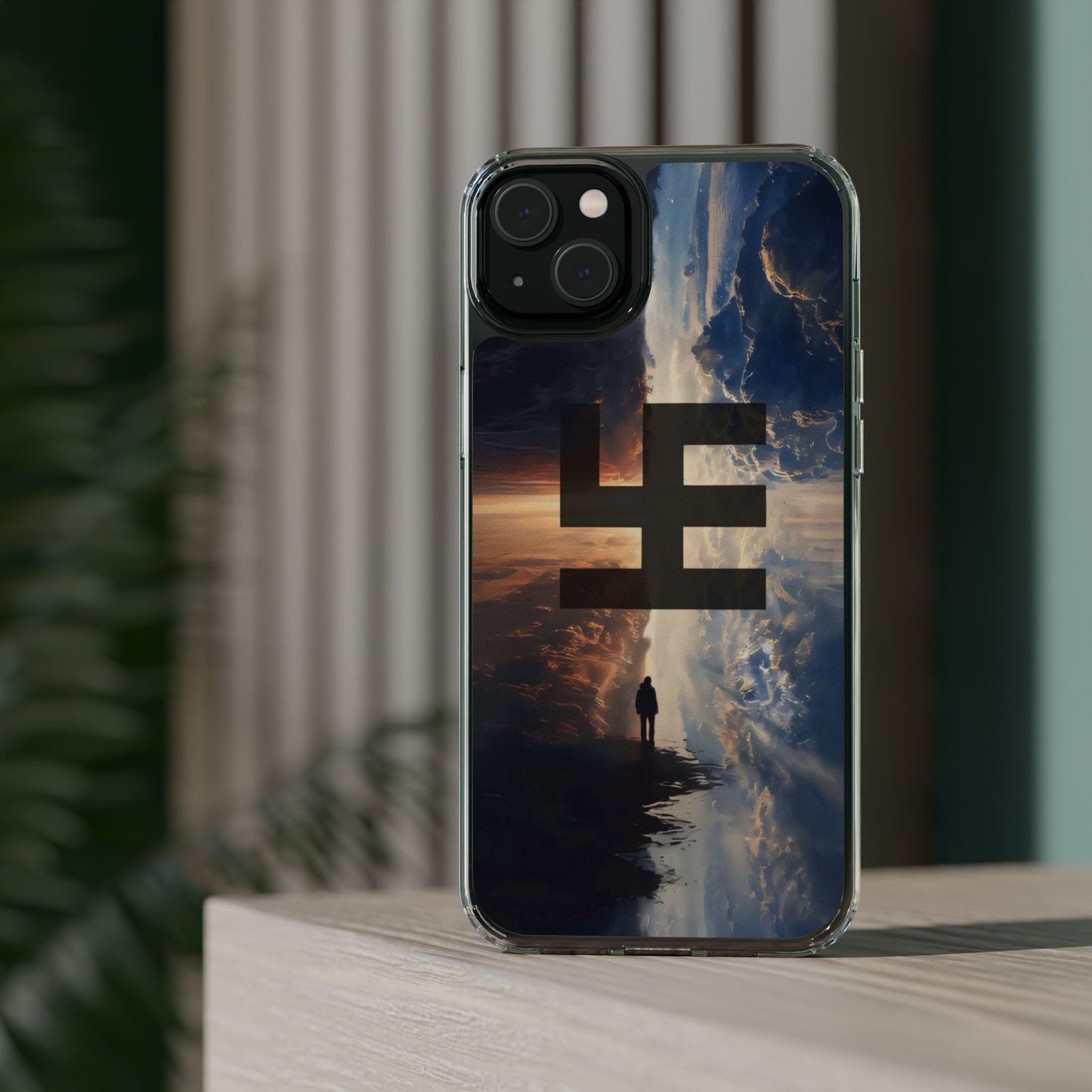Swasticoin Nature-Themed Clear Phone Case, Unique Phone Cover with Scenic Design, Eco-Friendly Protection, Gift for Travelers, Custom Phone Accessory