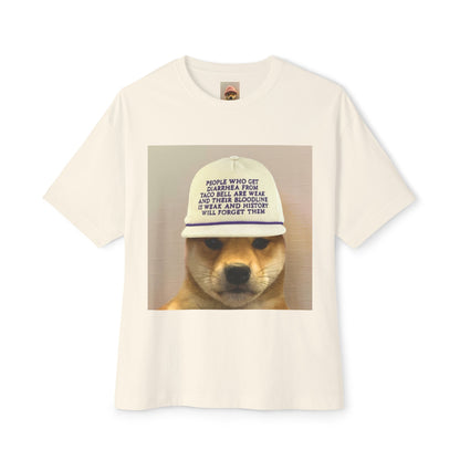 WIF Humorous Dog-Themed Oversized Tee, Casual Graphic Shirt, Gift for Pet Lovers, Funny T-Shirt, Unisex Boxy Tee