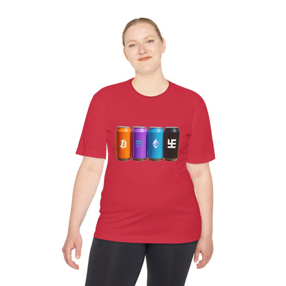 Swasticoin/Crypto Cans Unisex Moisture Wicking Tee, Perfect for Gamers, Crypto Enthusiasts, Gift for Tech Lovers, Casual Wear, Sports Shirt