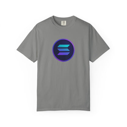 Solana Stylish Garment-Dyed T-Shirt with Colorful Logo, Trendy Graphic Tee, Casual Wear, Everyday Comfort, Perfect Gift Idea