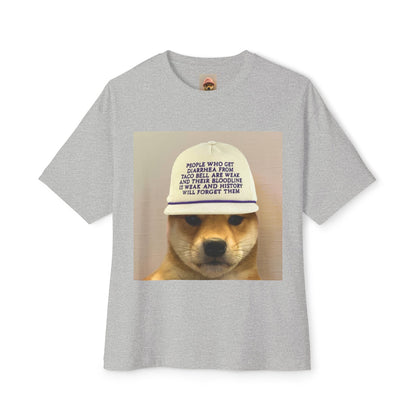 WIF Humorous Dog-Themed Oversized Tee, Casual Graphic Shirt, Gift for Pet Lovers, Funny T-Shirt, Unisex Boxy Tee