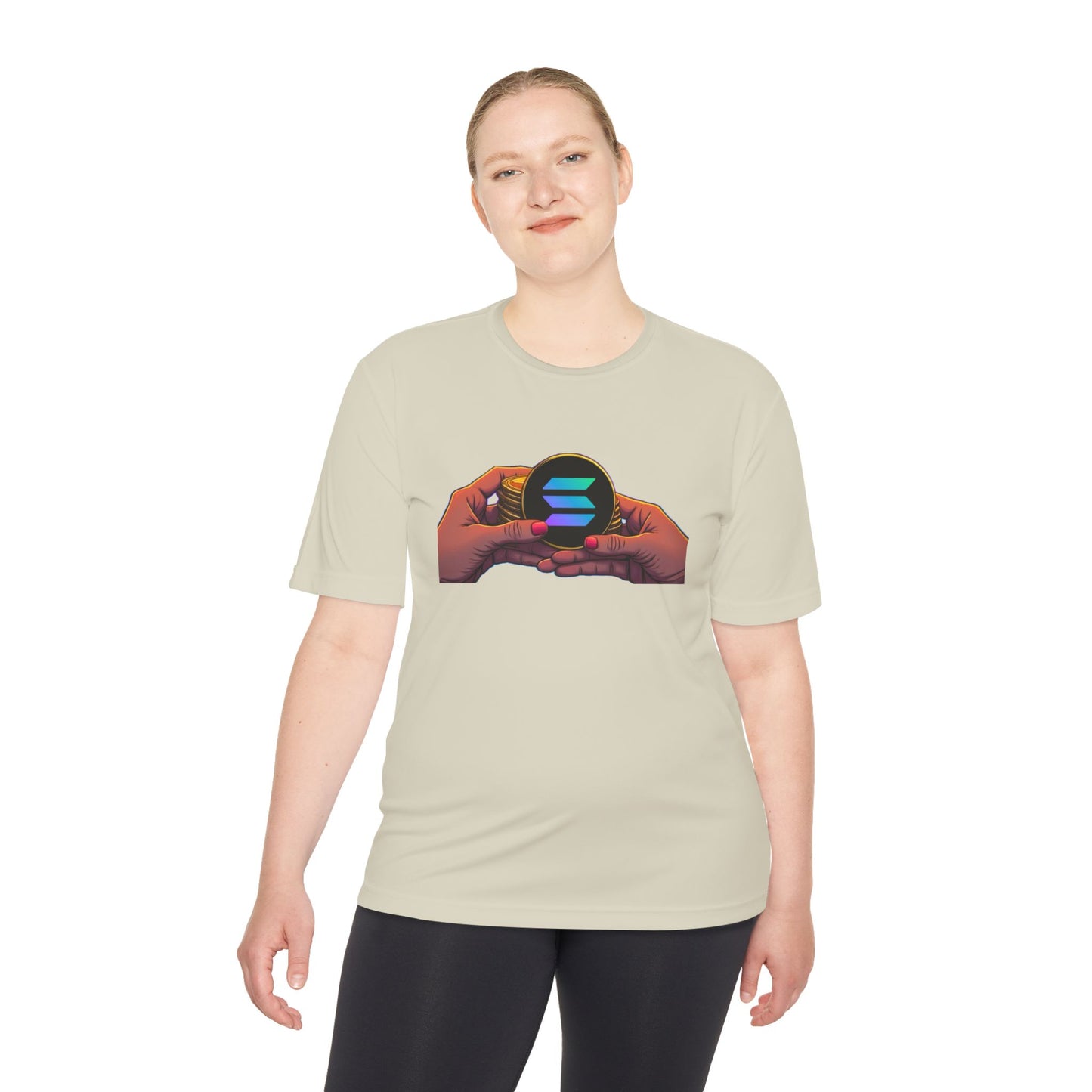 Unisex Moisture Wicking Tee featuring SOLANA & YZY designs, Perfect for Athletes, Casual Wear, Fitness Goals, Everyday Use, Sports Events