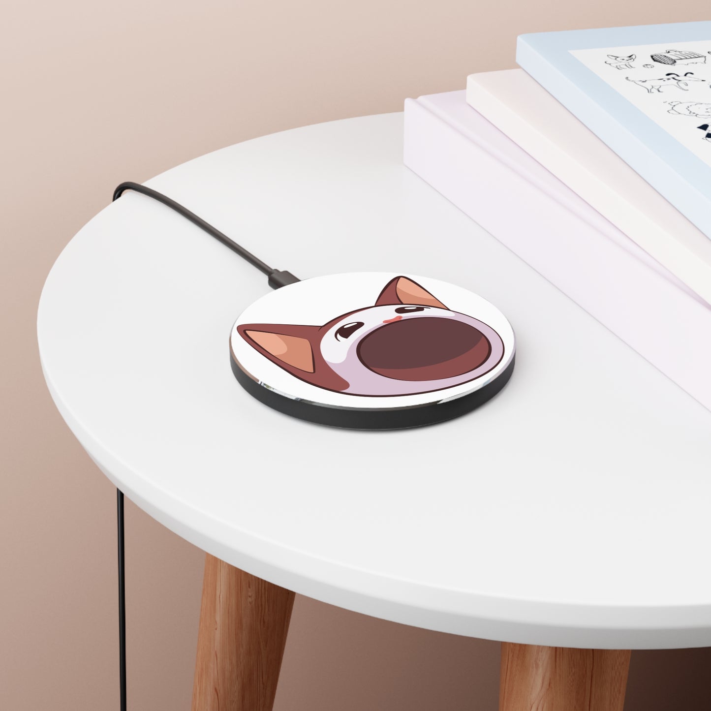 POPCAT Wireless Charger, Fun Tech Accessory, Gift for Cat Lovers, Desk Decor, Phone Charging Station