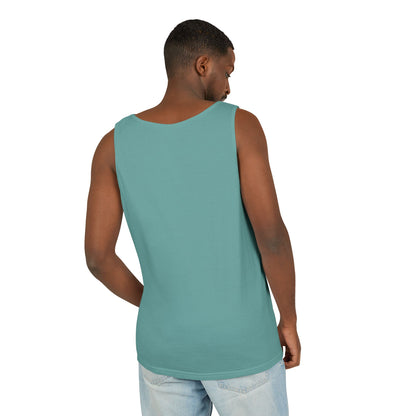 Unisex Garment-Dyed Tank Top with 4NBT Design, Summer Apparel, Casual Wear, Gift for Friends, Individual Expression Top