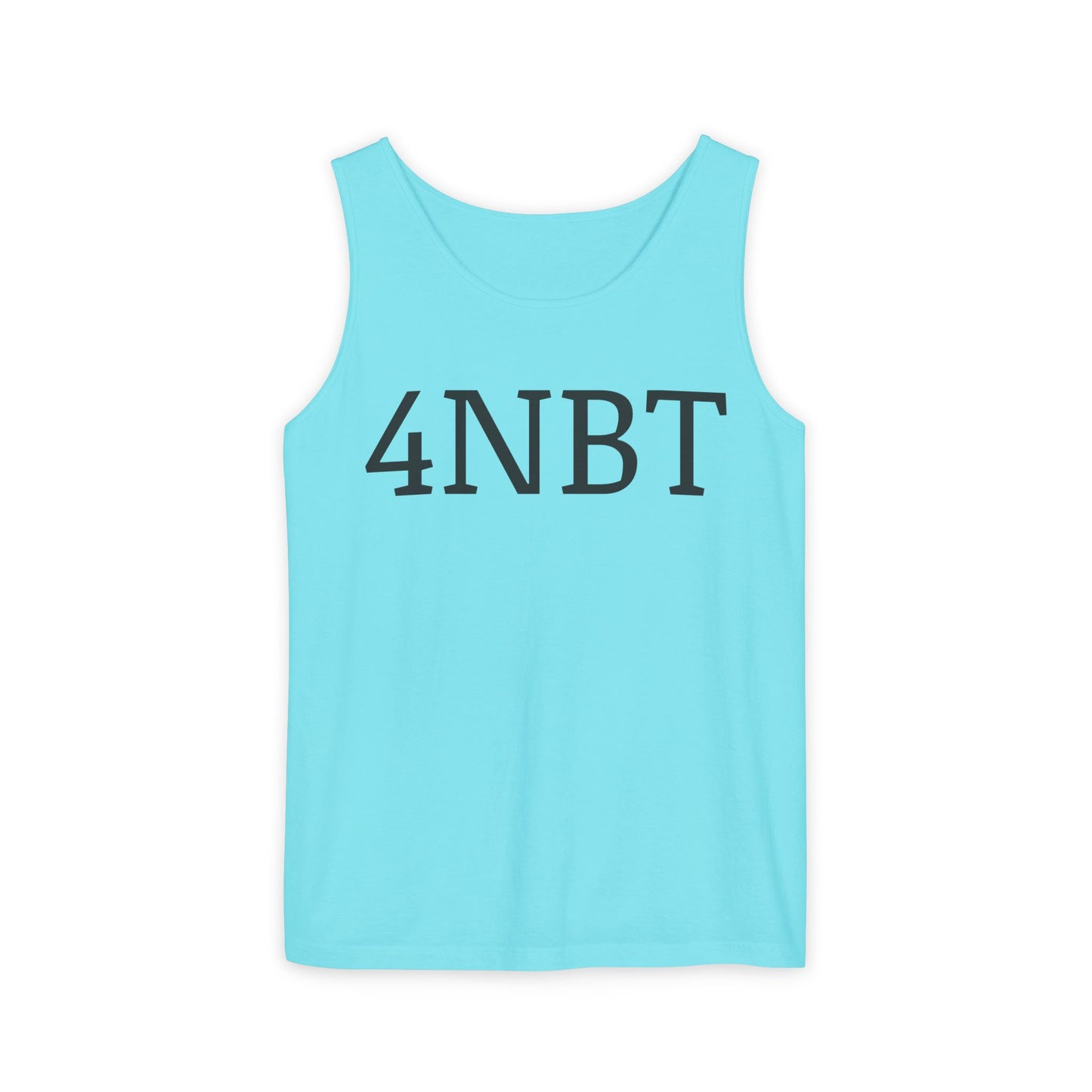 Unisex Garment-Dyed Tank Top with 4NBT Design, Summer Apparel, Casual Wear, Gift for Friends, Individual Expression Top