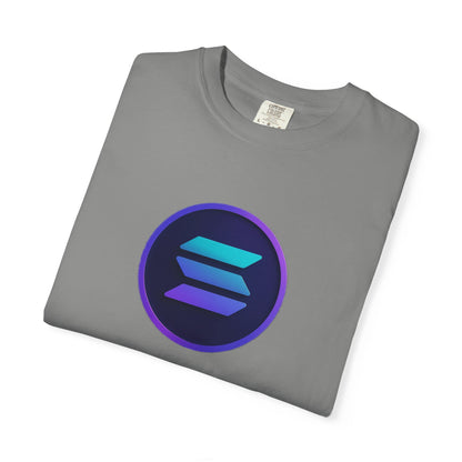 Solana Stylish Garment-Dyed T-Shirt with Colorful Logo, Trendy Graphic Tee, Casual Wear, Everyday Comfort, Perfect Gift Idea