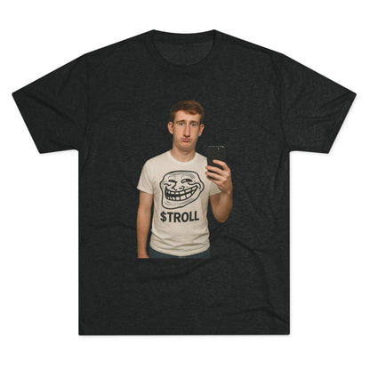 TROLL Unisex Tri-Blend Crew Tee | Funny Tee | Casual Wear | Gift for Friends | Trendy Shirt | Meme Apparel