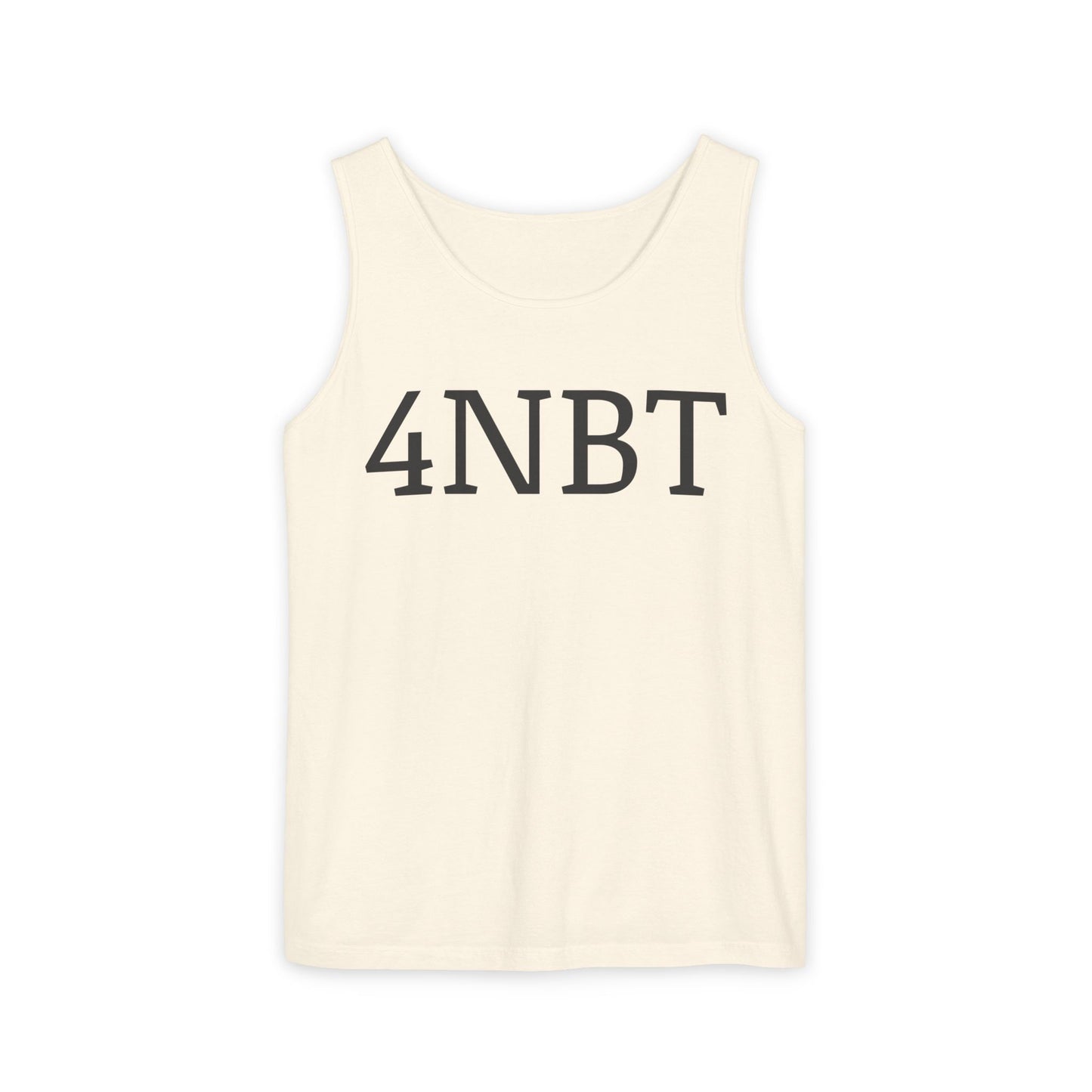 Unisex Garment-Dyed Tank Top with 4NBT Design, Summer Apparel, Casual Wear, Gift for Friends, Individual Expression Top