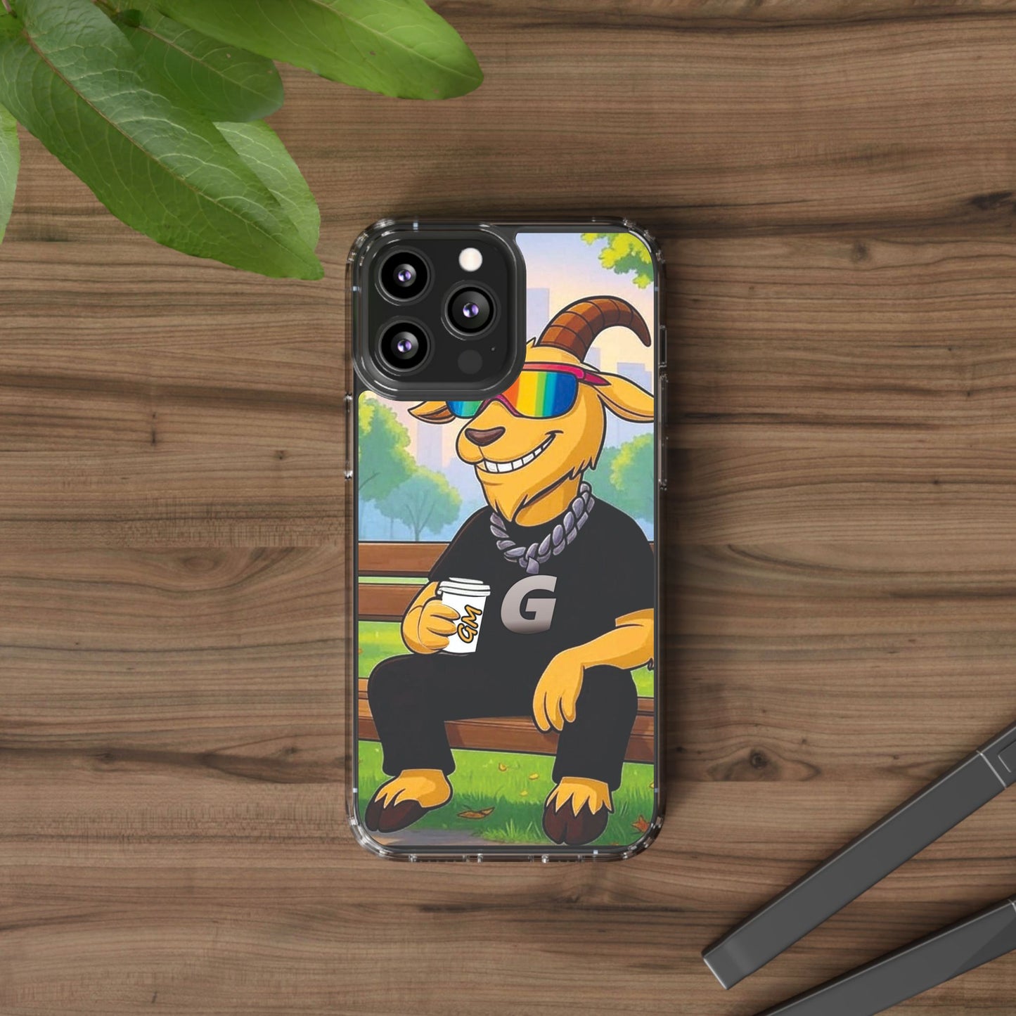 Vibrant Goat Clear Phone Case, Fun Smartphone Cover, Animal Lover Gift, Stylish Tech Accessory, Unique Phone Protection
