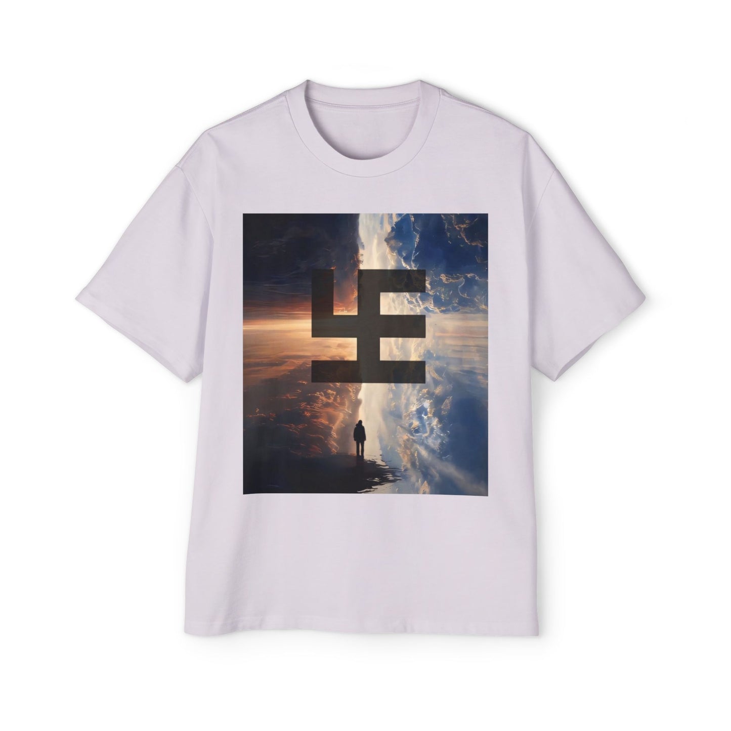 Swasticoin Men's Heavy Oversized Tee with Eye-Catching Design | Casual Wear, Graphic Tee, Street Style, Unisex Fashion, Gift Idea