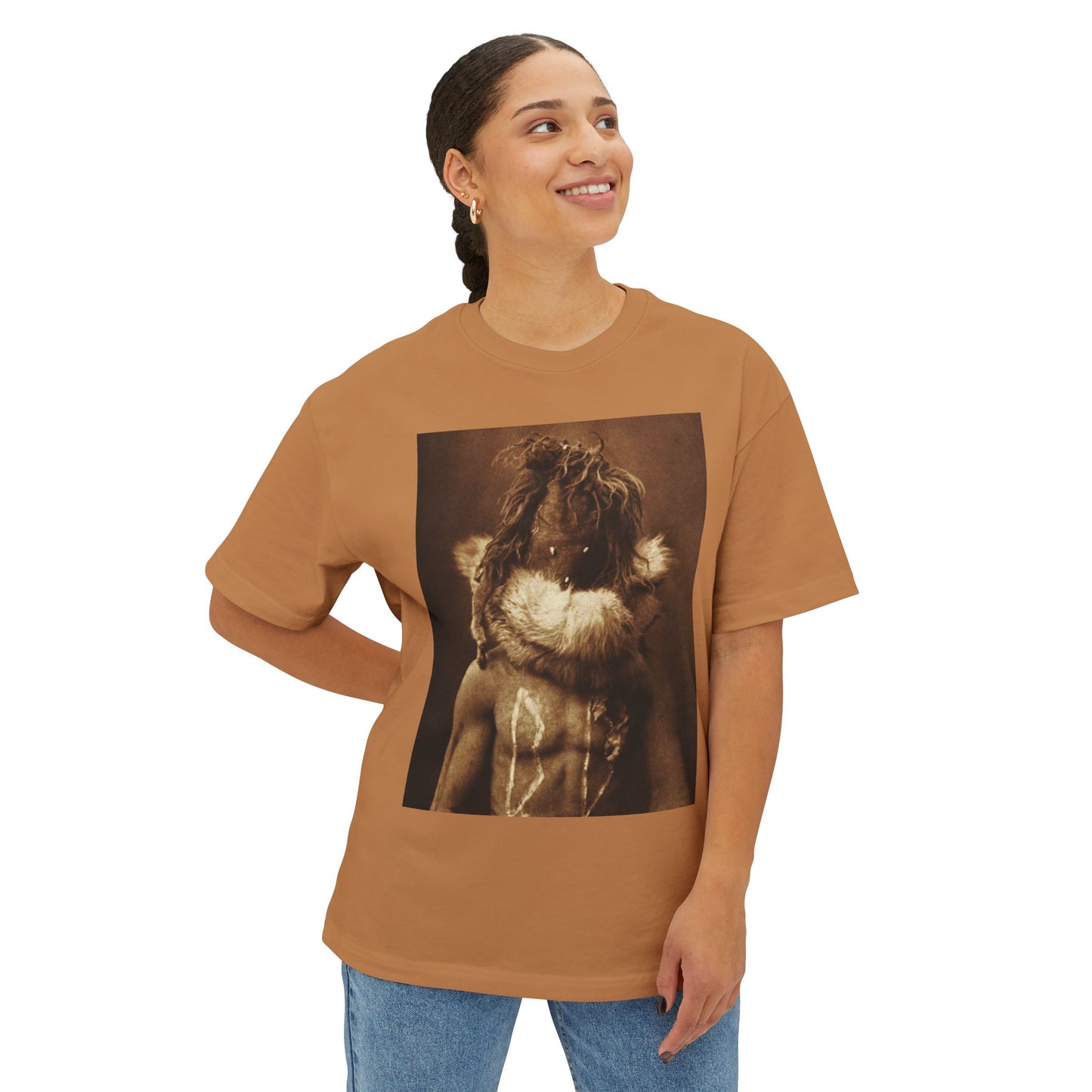 Yei Spirit Oversized Tee – Unique Graphic Tee, Unisex Streetwear, Vintage Look, Festival Wear, Boho Style Shirt