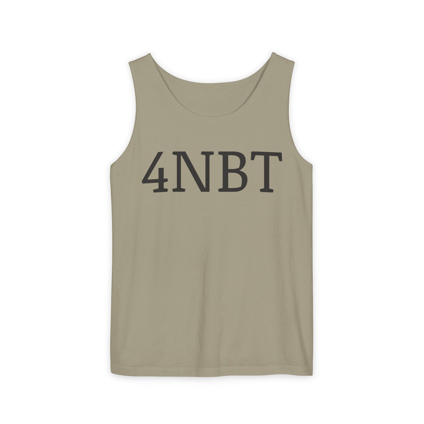 Unisex Garment-Dyed Tank Top with 4NBT Design, Summer Apparel, Casual Wear, Gift for Friends, Individual Expression Top