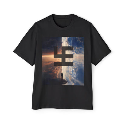 Swasticoin Men's Heavy Oversized Tee with Eye-Catching Design | Casual Wear, Graphic Tee, Street Style, Unisex Fashion, Gift Idea