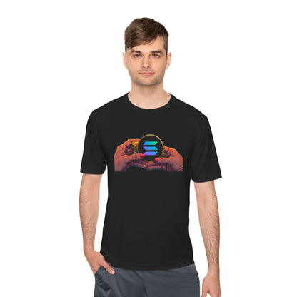 Unisex Moisture Wicking Tee featuring SOLANA & YZY designs, Perfect for Athletes, Casual Wear, Fitness Goals, Everyday Use, Sports Events