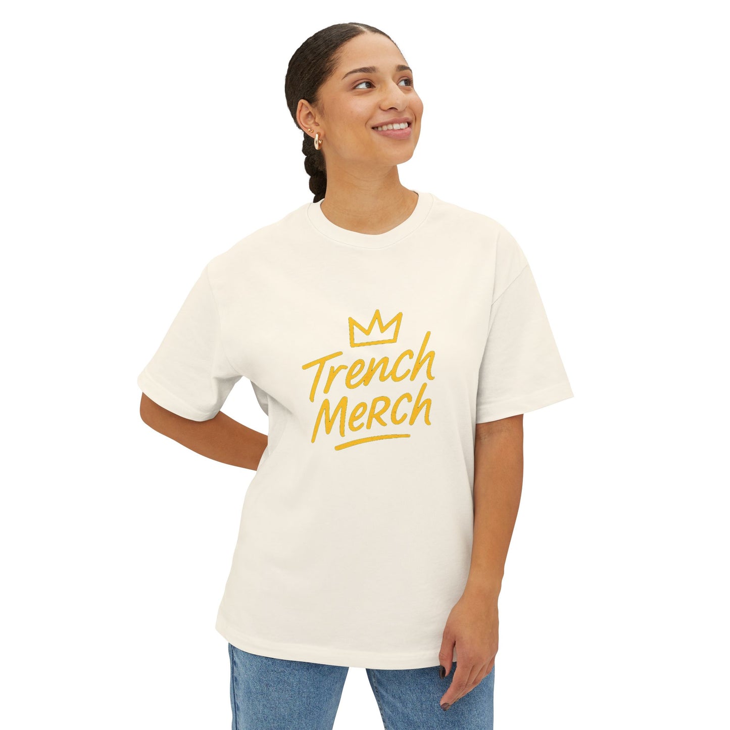 Trench Merch Oversized Boxy Tee | Unisex Casual T-Shirt | Streetwear Style | Perfect Gift for Fans | Everyday Comfort Tee