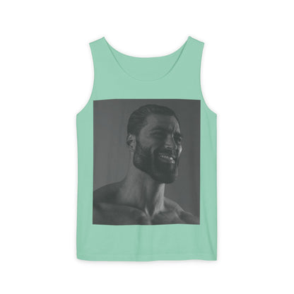 GIGA Unisex Garment-Dyed Tank Top, Summer Apparel, Funny Graphic Tee, Workout Wear, Unique Gift Idea, Casual Outfit