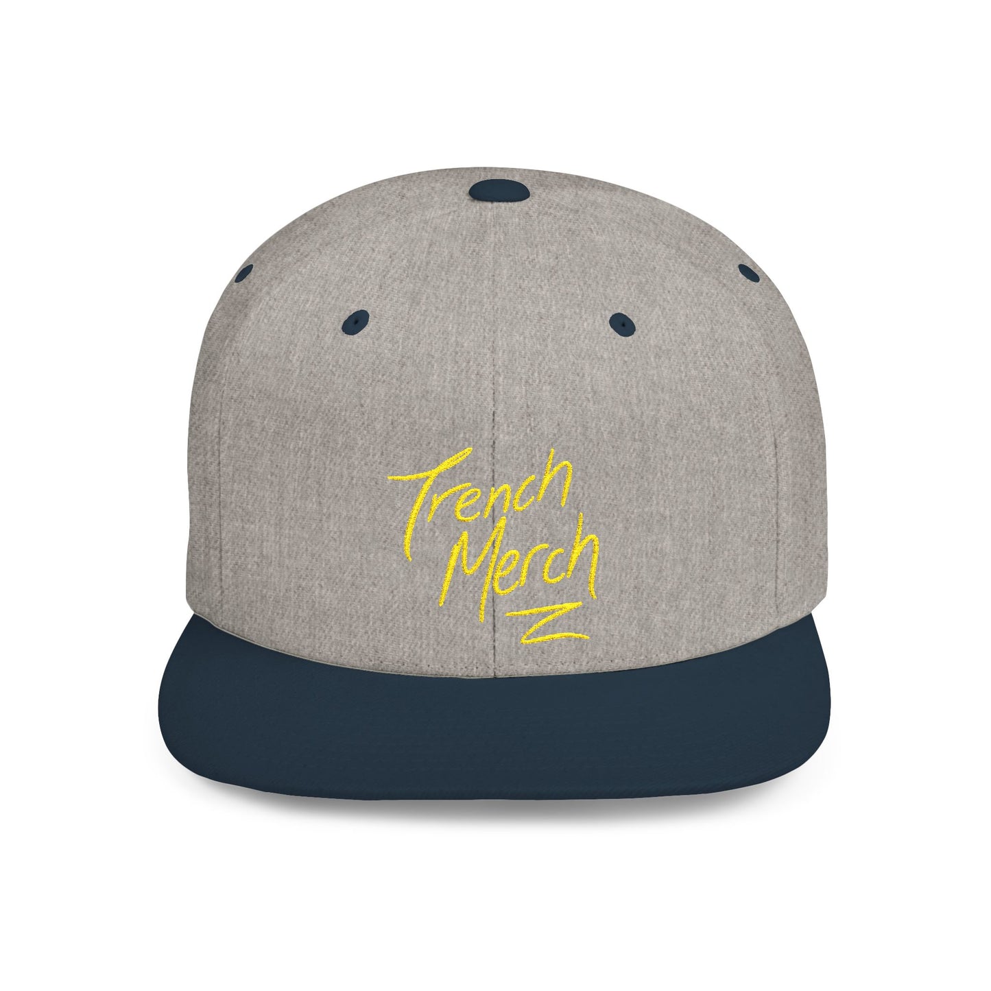 Trench Merch Trendy Flat Bill Snapback Hat, Cool Streetwear Cap for Casual Outings, Outdoor Events, Festivals, Unique Gift for Hip-Hop Fans