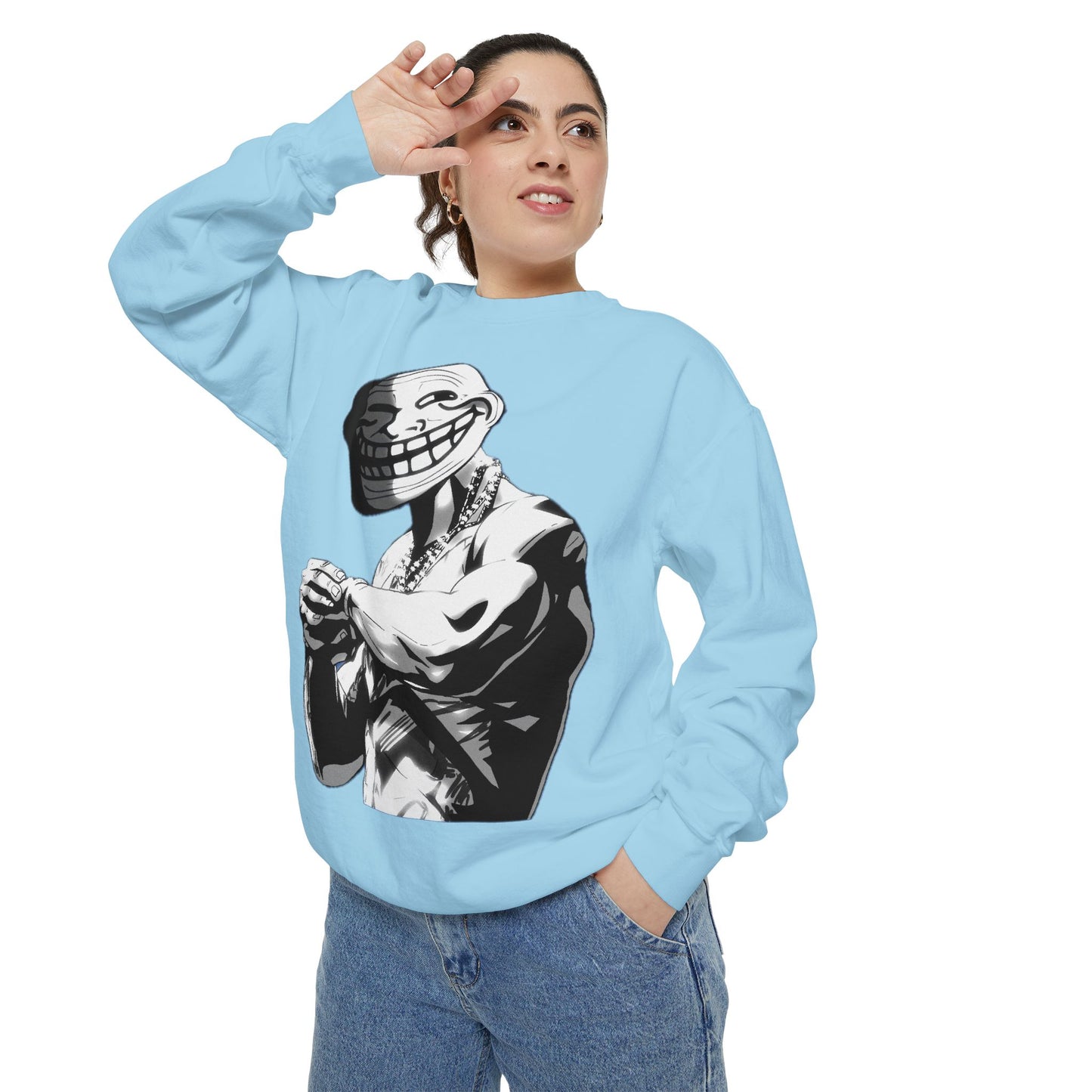 TROLL Stylish Unisex Sweatshirt with Playful Graphic, Trendy Streetwear, Cozy and Casual, Perfect Gift for Any Occasion, Unique Art Design